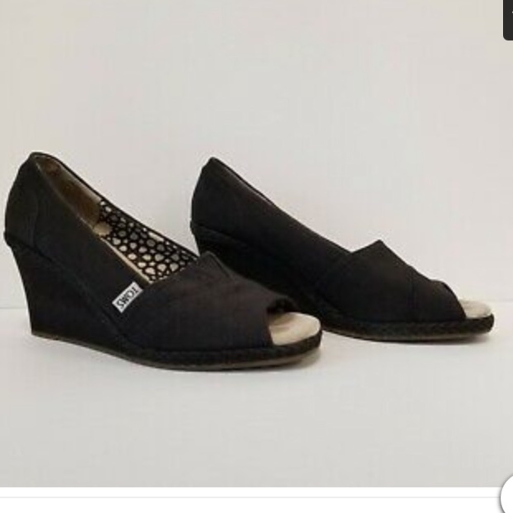 Toms Calypso Wedges - Slip-On Peep /Open Toe Shoes - image 1
